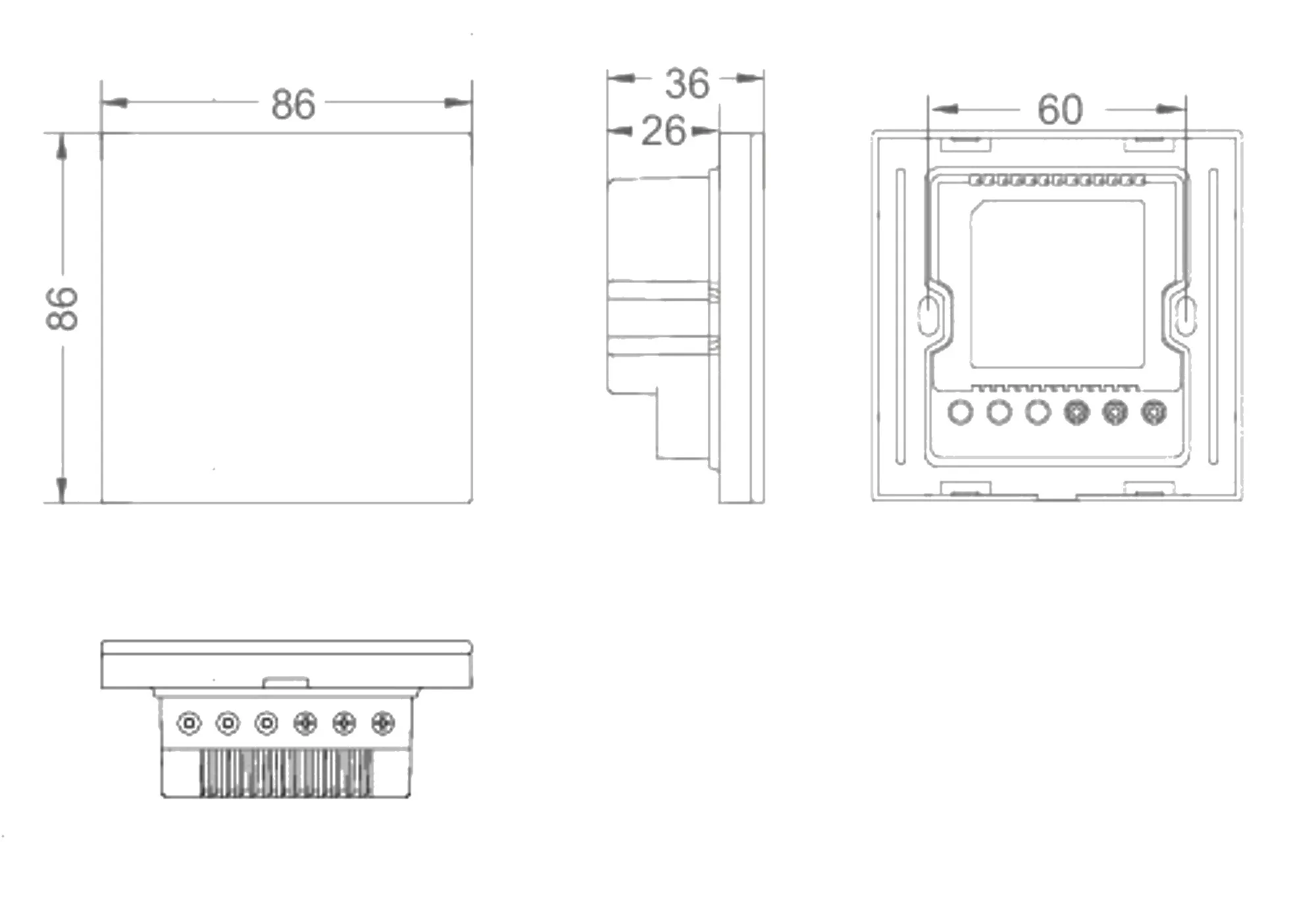 Ltech Smart wireless Touch switch, 2CHanel x 200W max per channel, RF 2.4GHz, 100-240Vac input, Smart gate way compatible, IP20. TK-RF02-A  LTECH Touch Panel